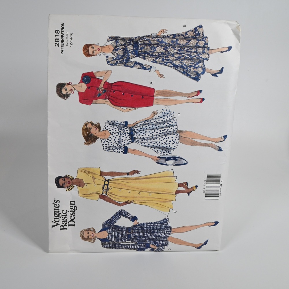 Vogue 2818 Sewing Pattern Misses 12-14-16 Uncut Factory Folded